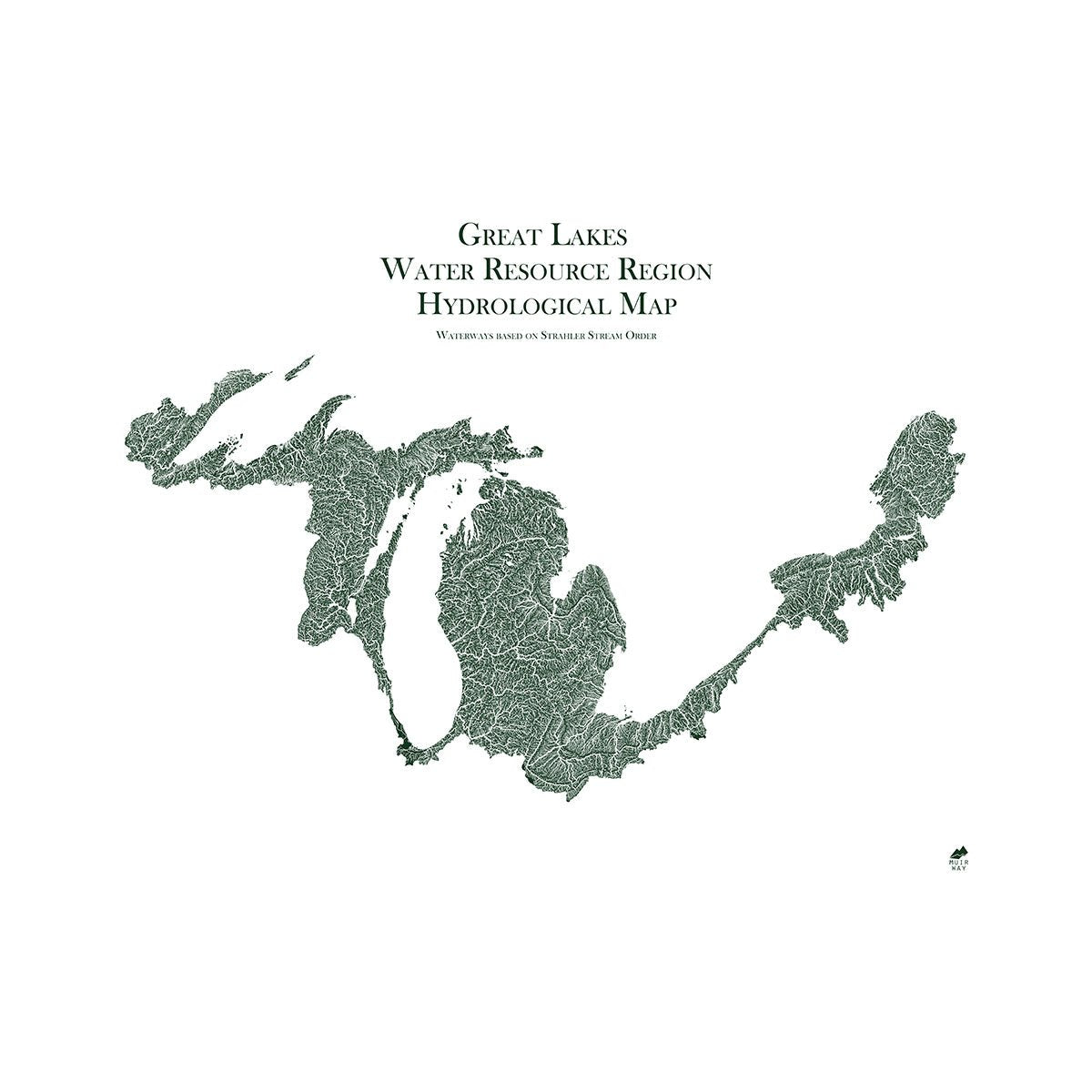Great Lake Regional Hydrological Map - Muir Way - Hydrology