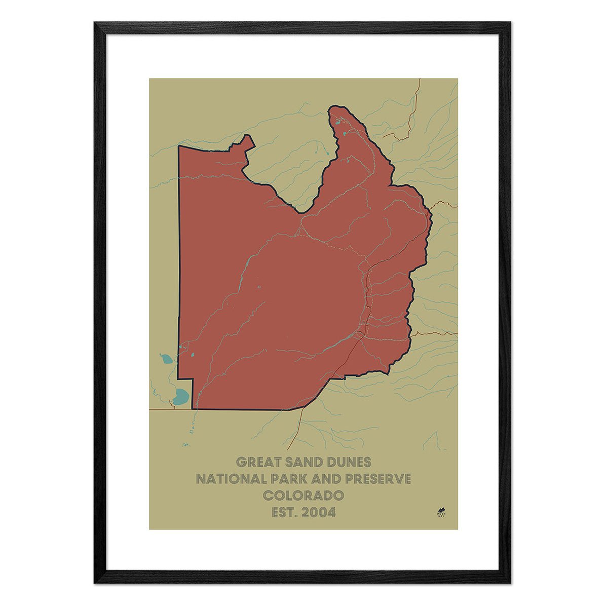 Great Sand Dunes National Park and Preserve Map - Muir Way - National Park