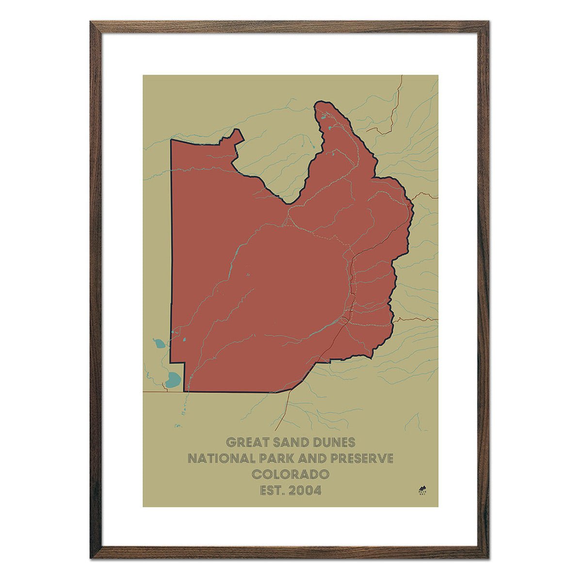 Great Sand Dunes National Park and Preserve Map - Muir Way - National Park