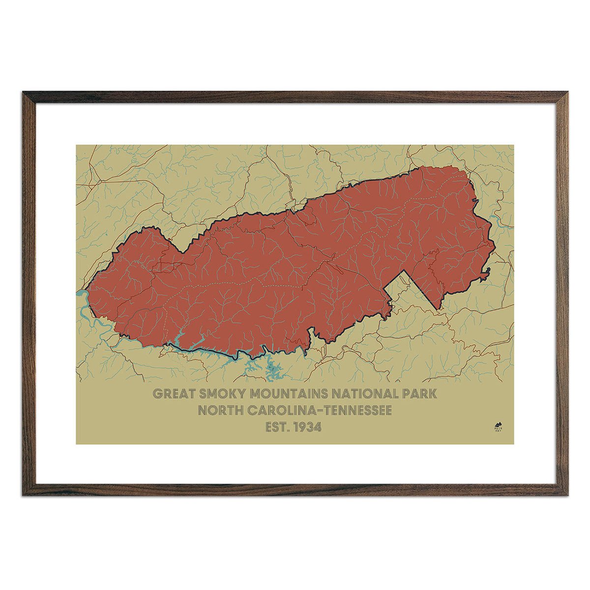Great Smoky Mountains National Park Map - Muir Way - National Park