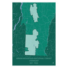 Green Mountain National Forest Map - Muir Way - National Park