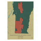 Green Mountain National Forest Map - Muir Way - National Park