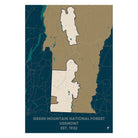 Green Mountain National Forest Map - Muir Way - National Park