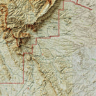 Guadalupe Mountains Shaded Relief Map - Muir Way - Relief Series