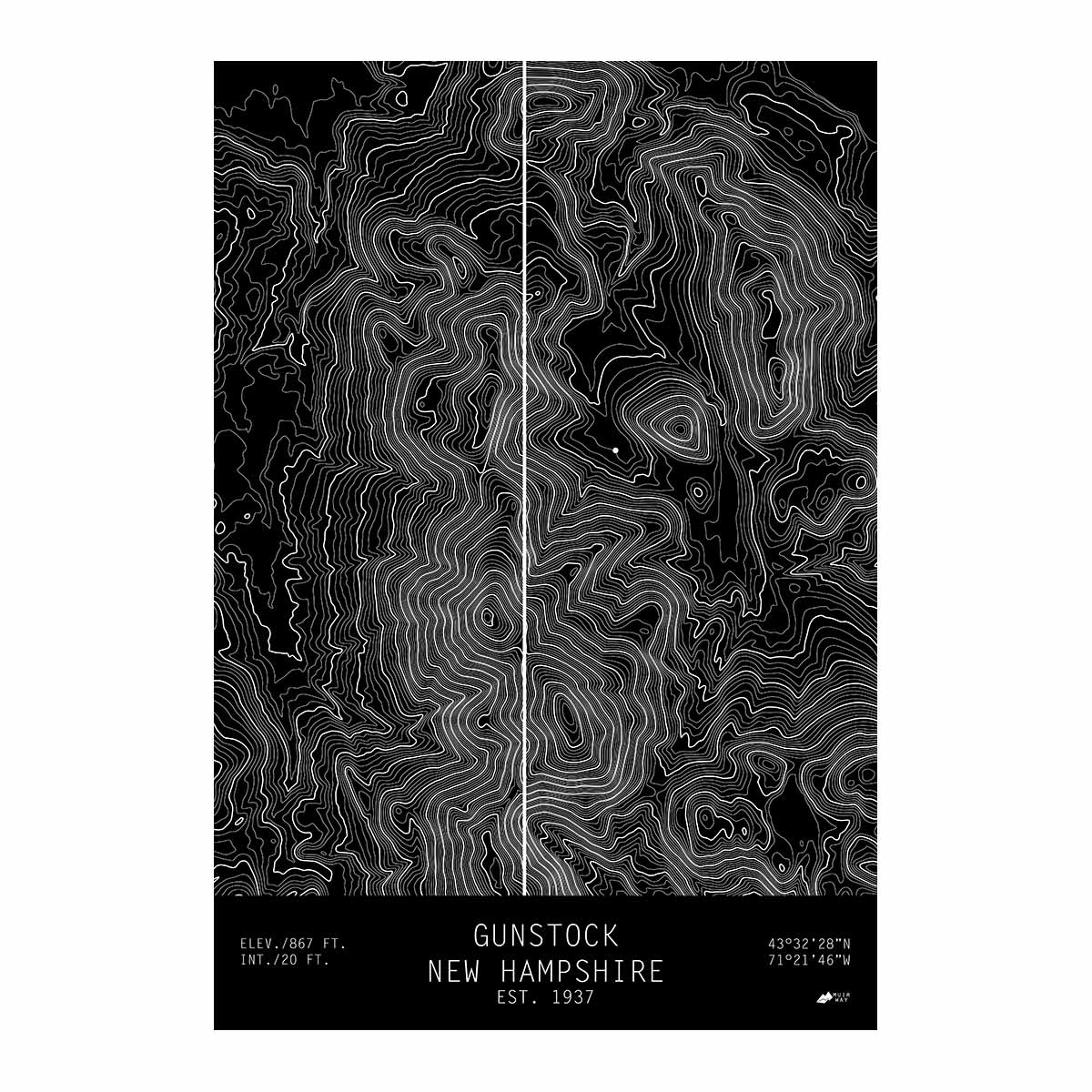 Gunstock, New Hampshire - Muir Way - TOPO Series