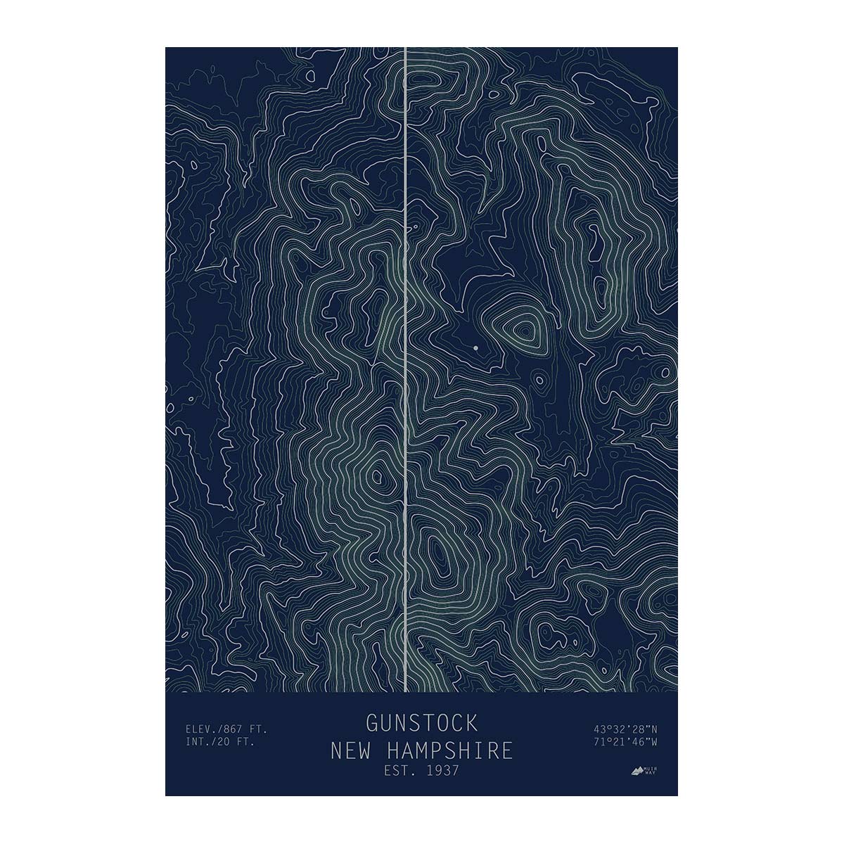 Gunstock, New Hampshire - Muir Way - TOPO Series