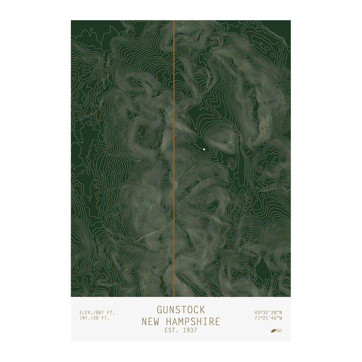 Gunstock, New Hampshire - Muir Way - TOPO Series