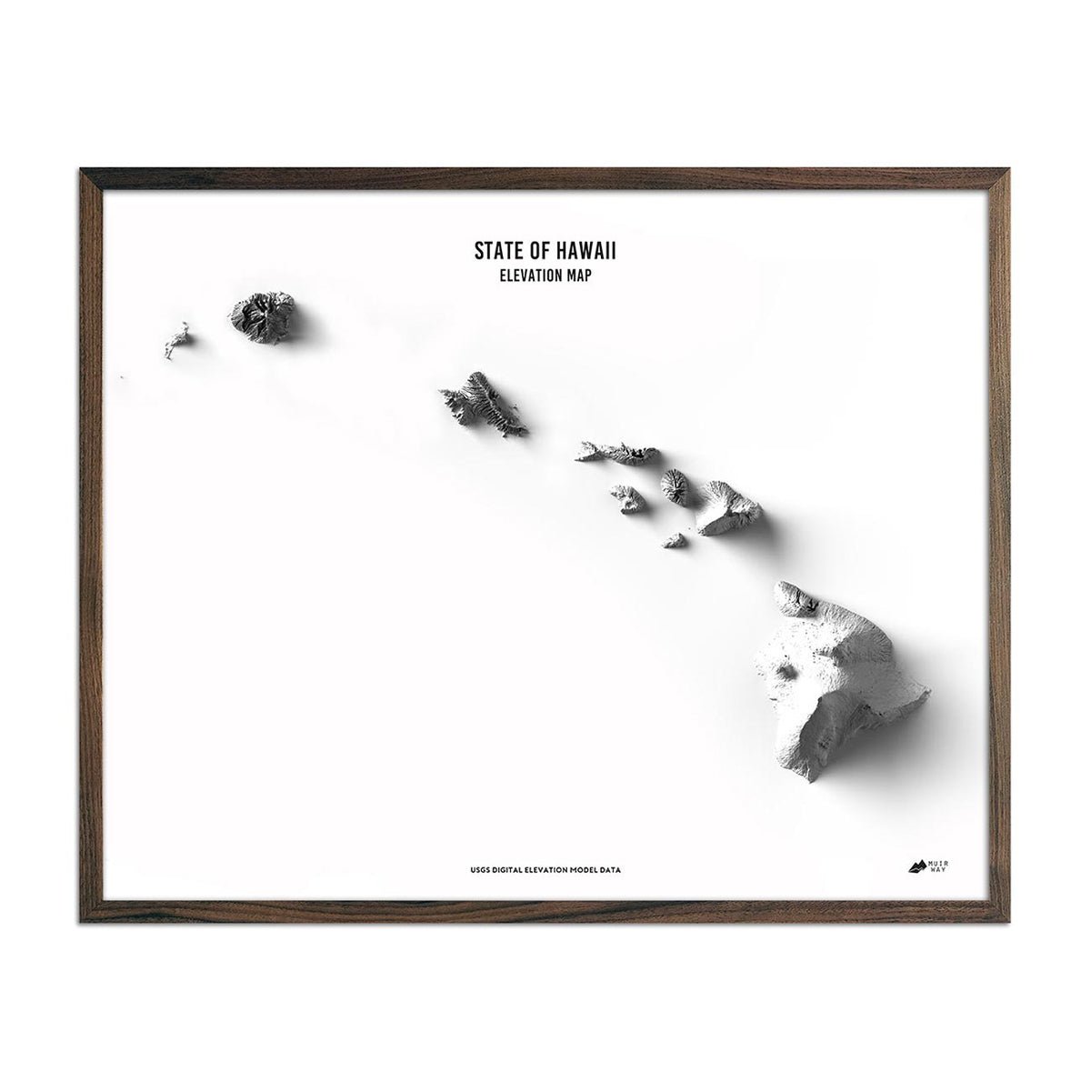 Hawaii Elevation Map - Muir Way - Elevation