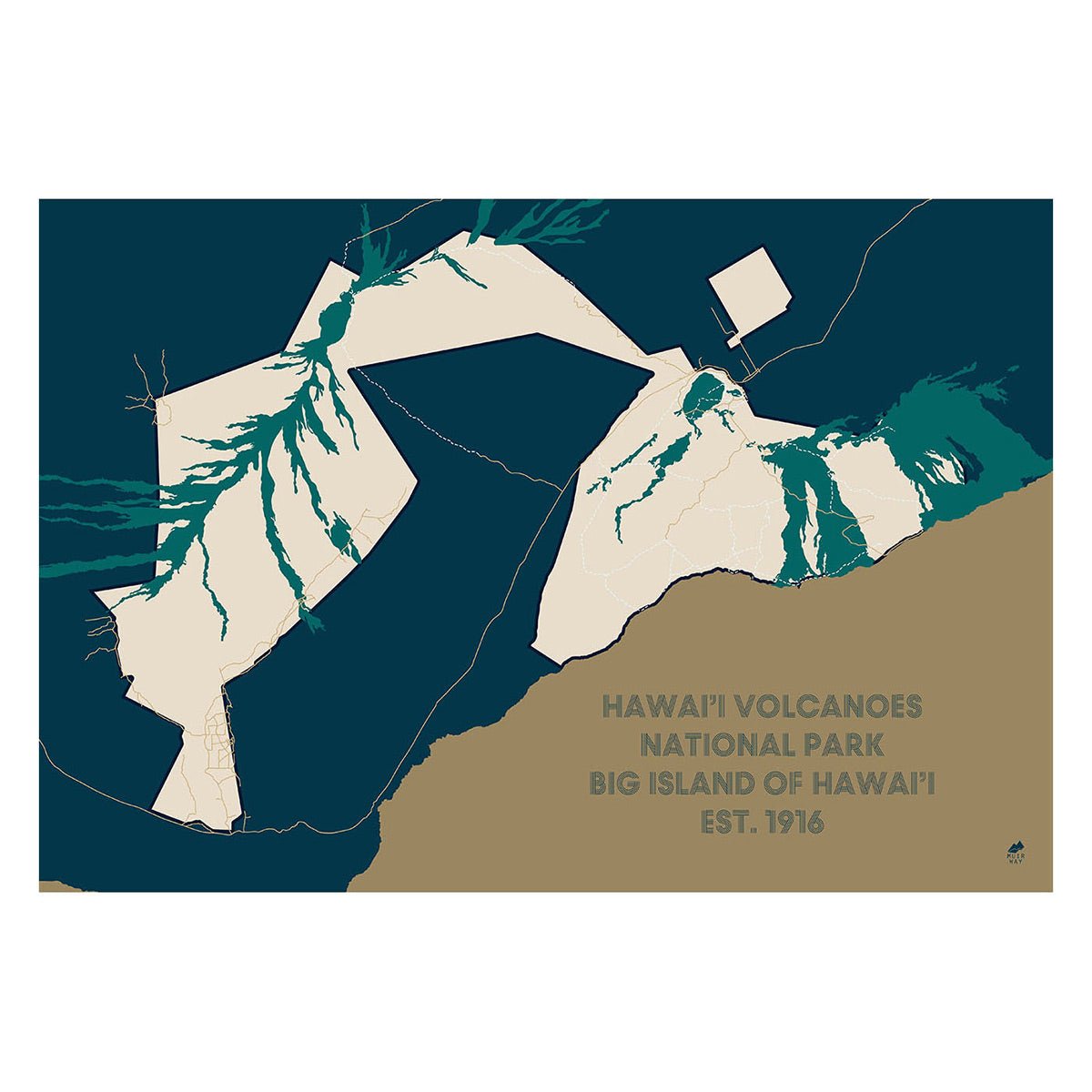 Hawai'i Volcanoes National Park Map - Muir Way - National Park