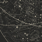Map of the Heavens January - April 1850 - Muir Way - Vintage Map