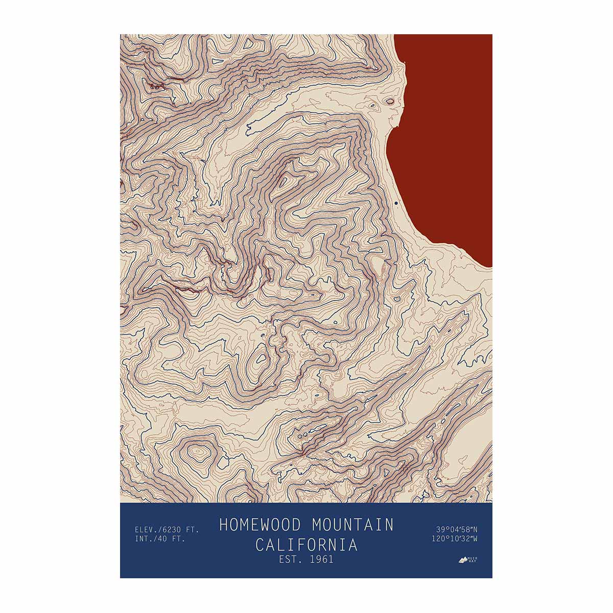 Homewood, California - Muir Way - TOPO Series
