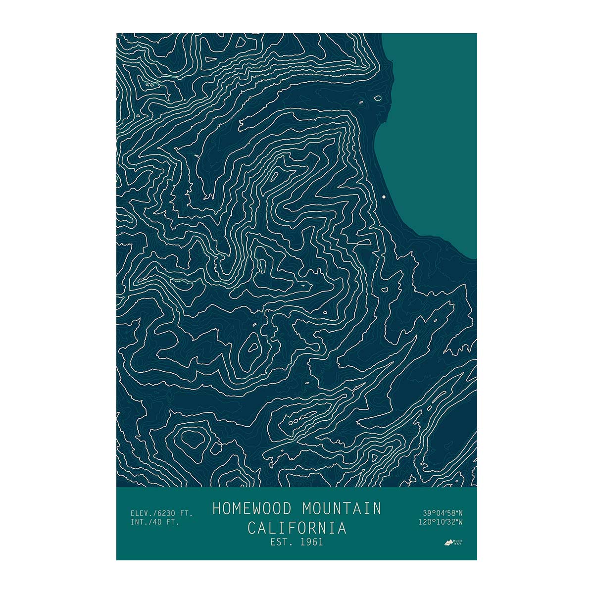 Homewood, California - Muir Way - TOPO Series