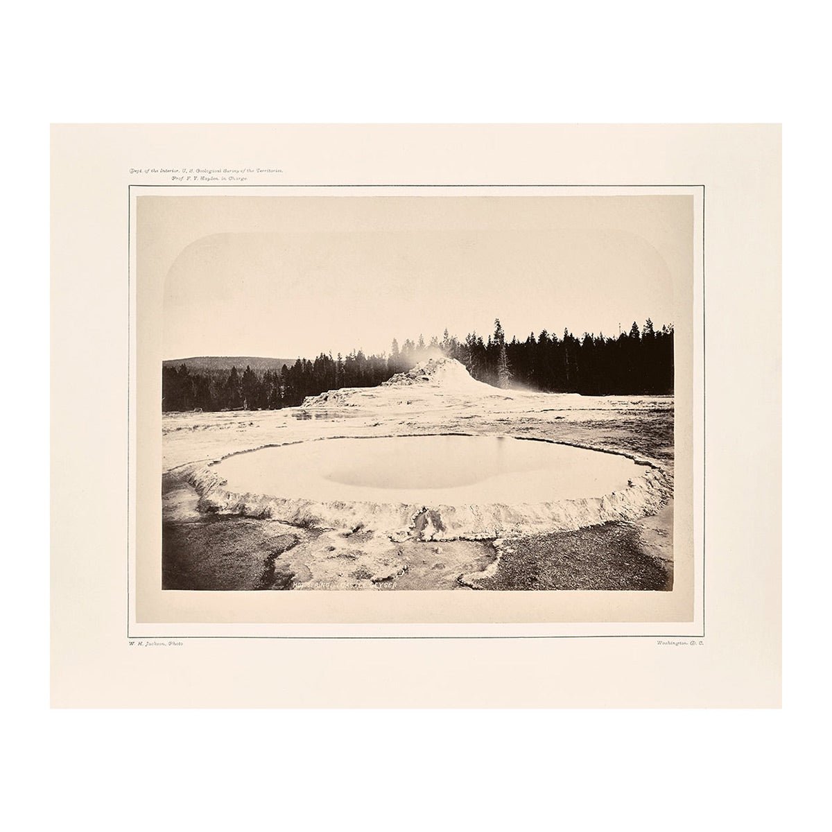 Hot Spring and Castle Geyser, Yellowstone 1873 - Muir Way - Photograph