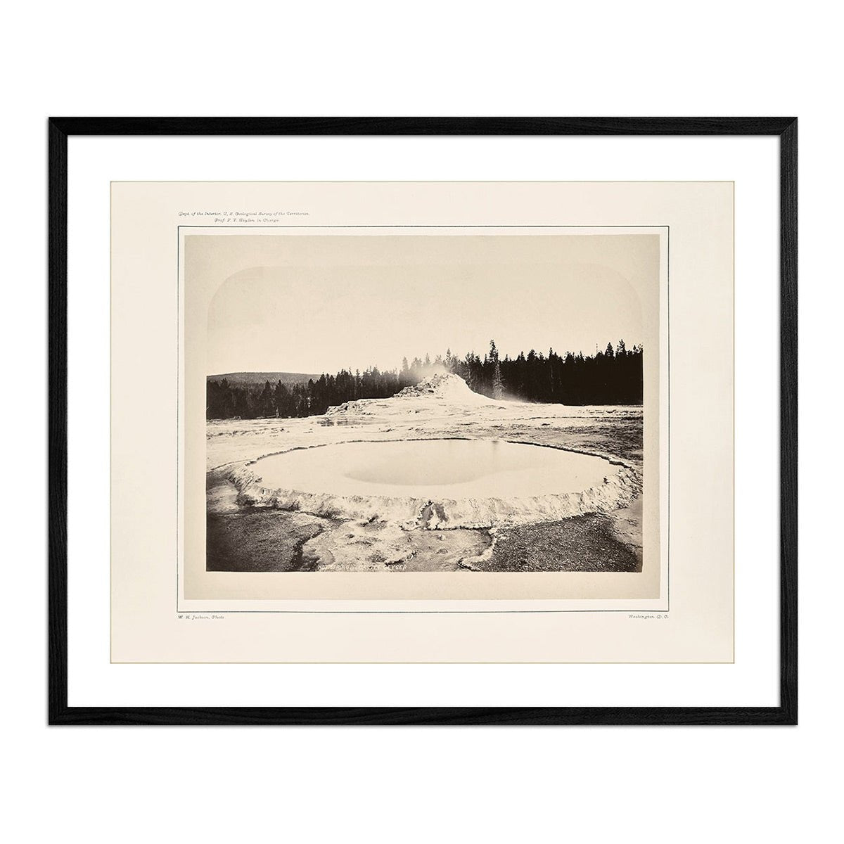 Hot Spring and Castle Geyser, Yellowstone 1873 - Muir Way - Photograph