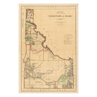 Idaho Territory 1876 Map - Muir Way - Vintage Map
