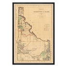 Idaho Territory 1876 Map - Muir Way - Vintage Map
