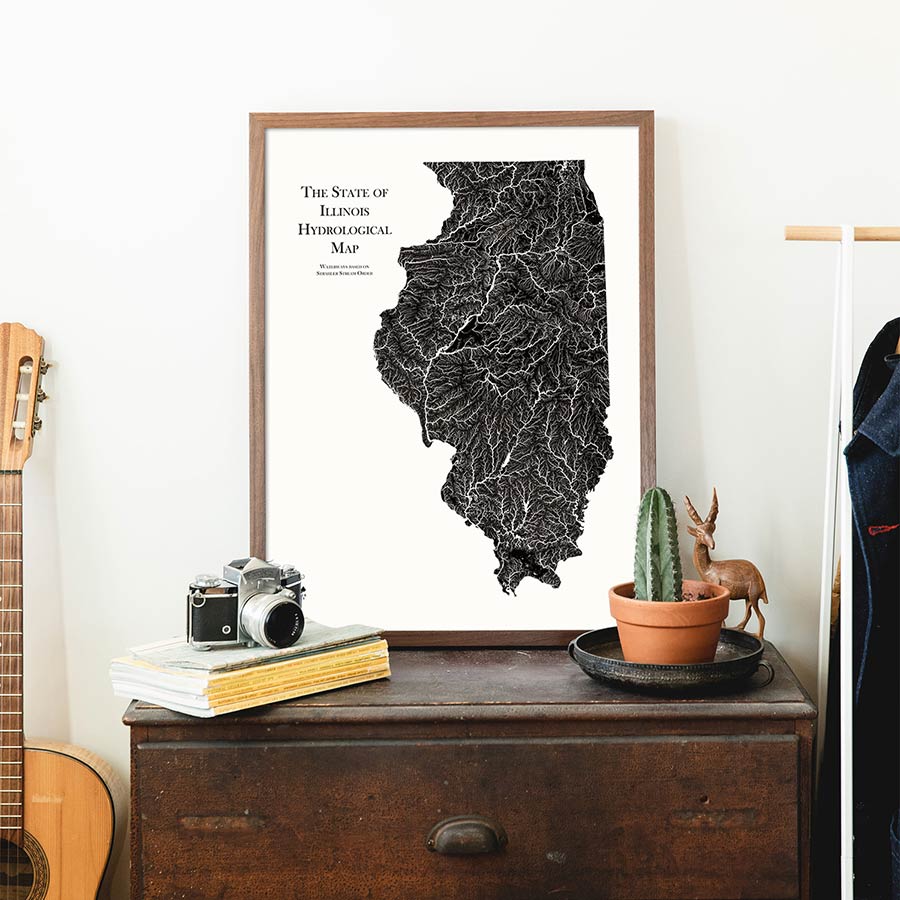 Illinois Hydrological Map - Muir Way - Hydrology