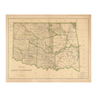 Indian Territory (Oklahoma) 1876 Map - Muir Way - Vintage Map