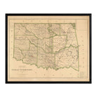 Indian Territory (Oklahoma) 1876 Map - Muir Way - Vintage Map