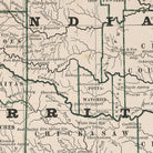 Indian Territory (Oklahoma) 1883 Map - Muir Way - Vintage Map