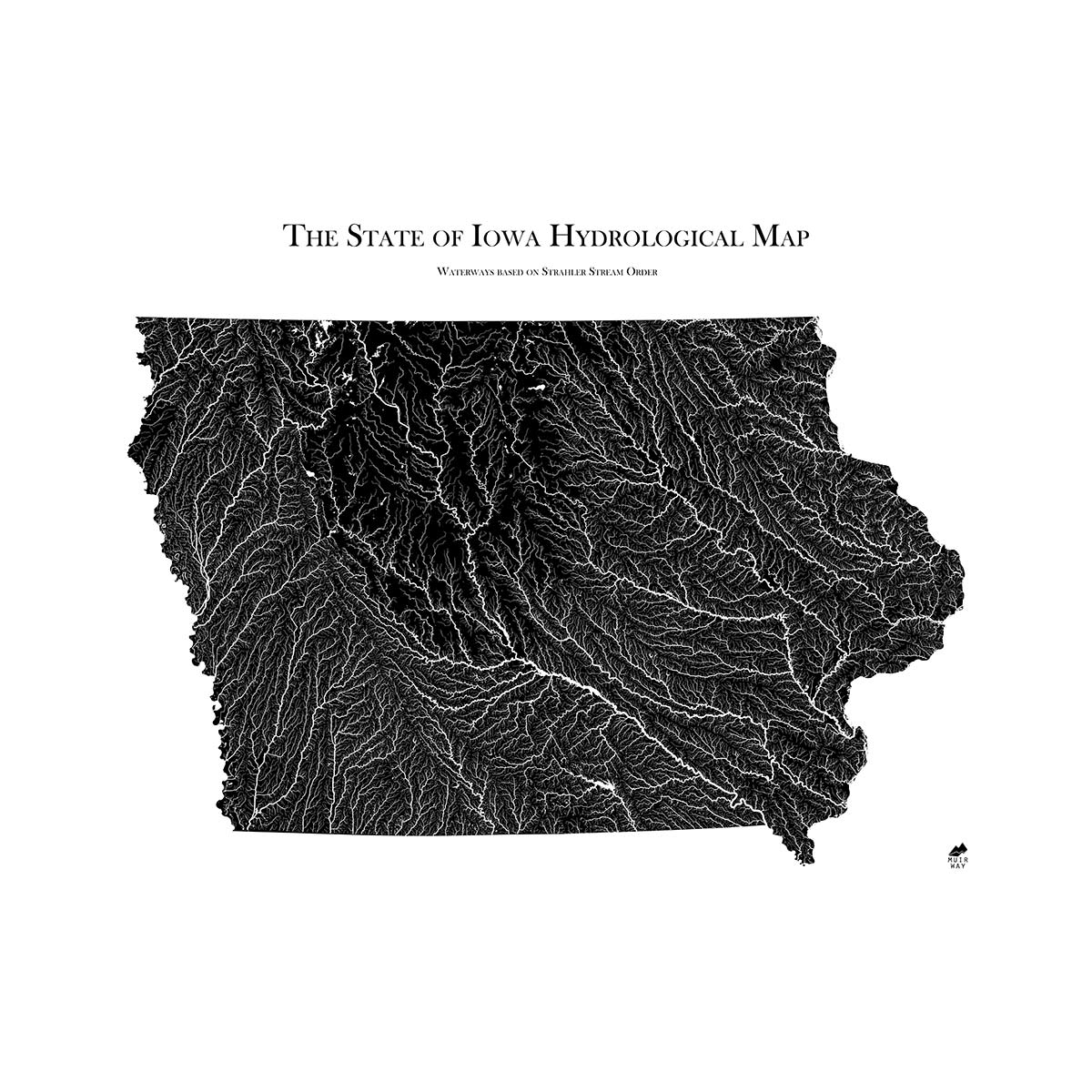 Iowa Hydrological Map - Muir Way - Hydrology