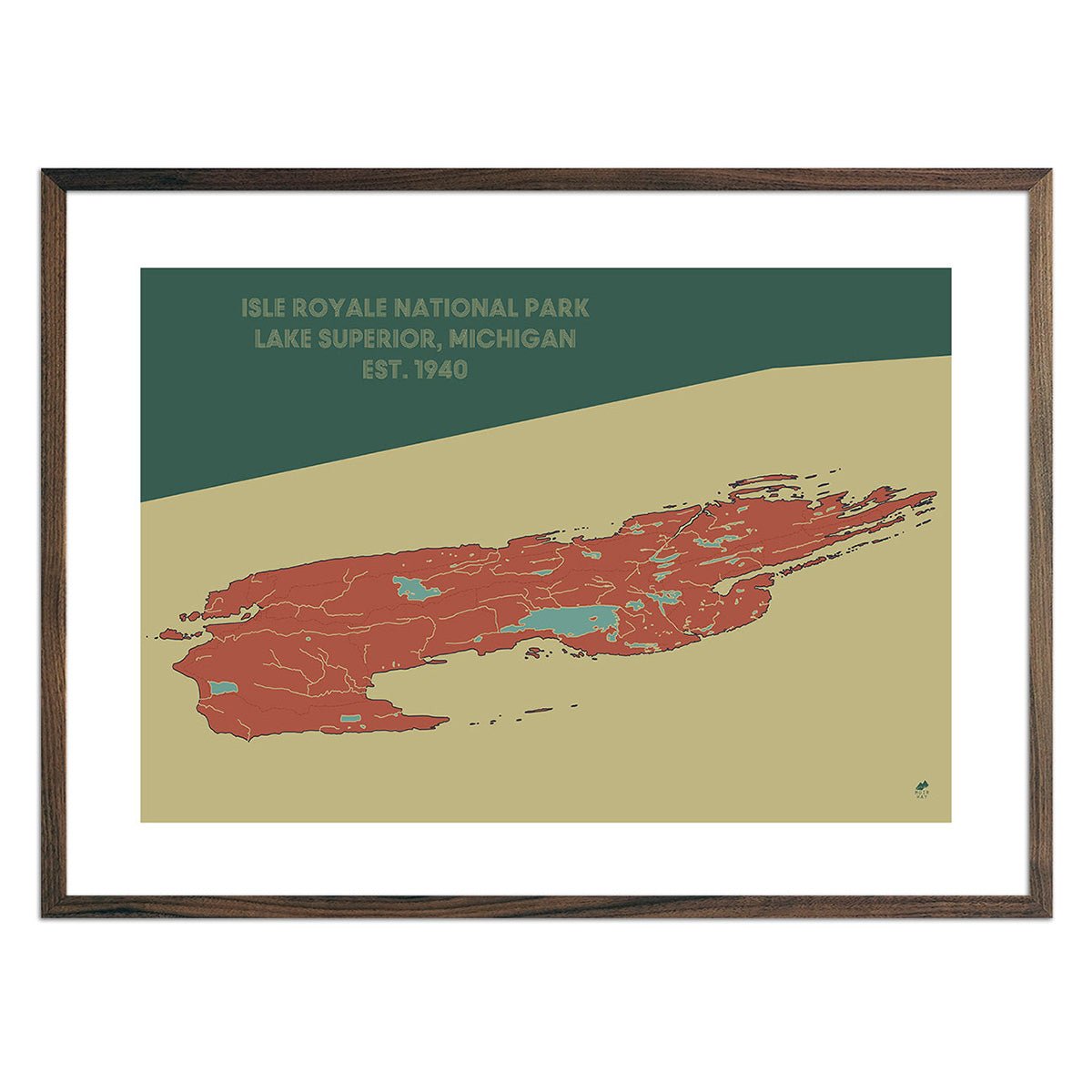 Isle Royale National Park Map - Muir Way - National Park