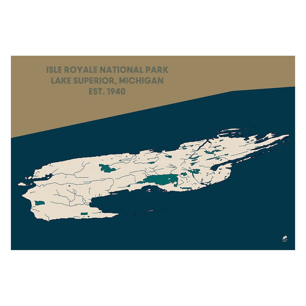 Isle Royale National Park Map - Muir Way - National Park