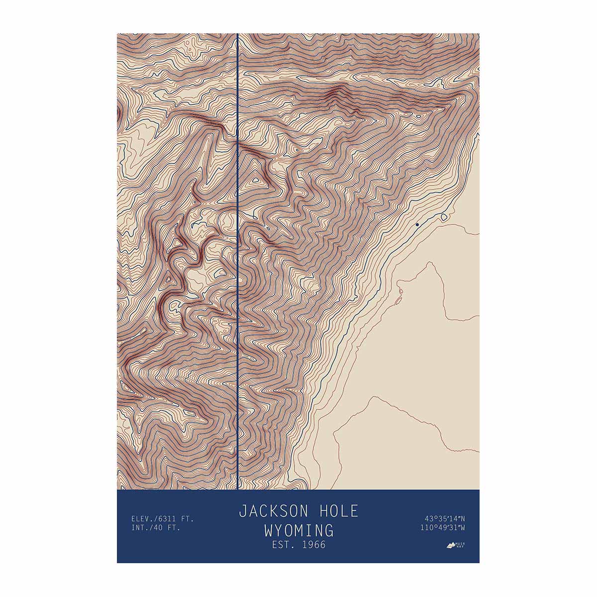 Jackson Hole, Wyoming - Muir Way - TOPO Series