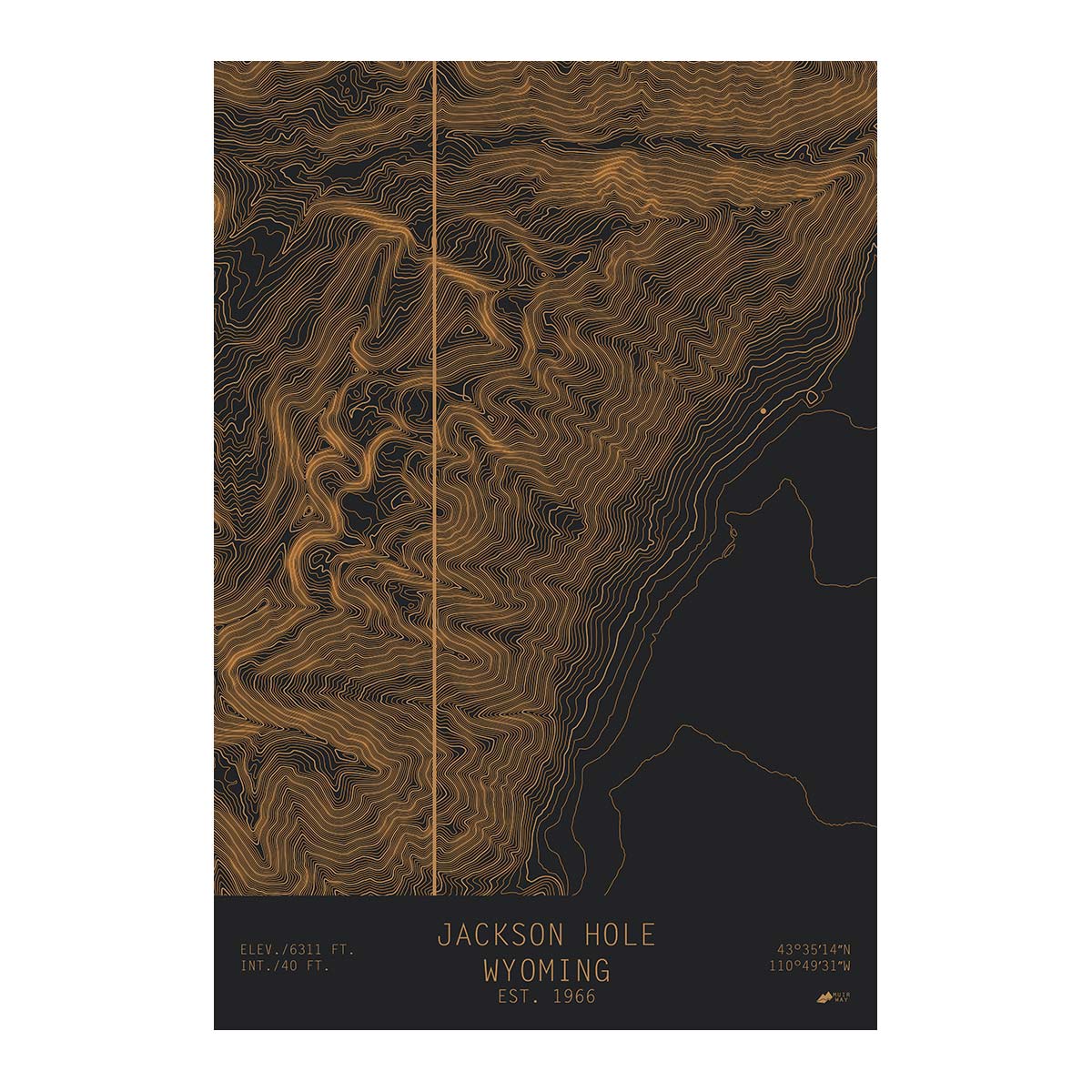 Jackson Hole, Wyoming - Muir Way - TOPO Series