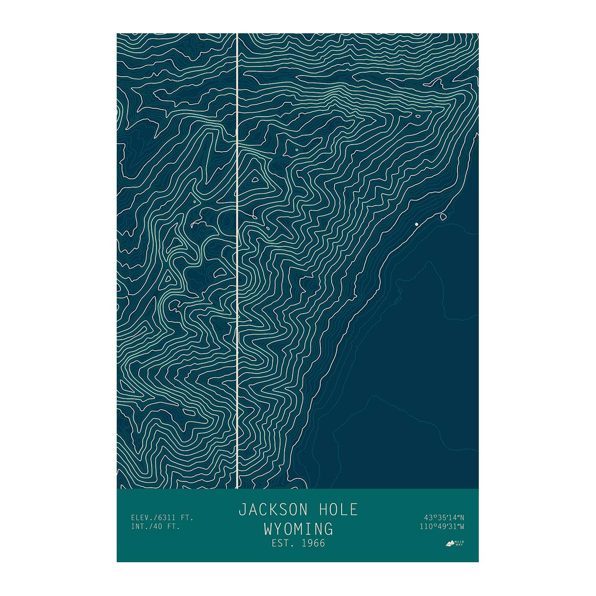 Jackson Hole, Wyoming - Muir Way - TOPO Series