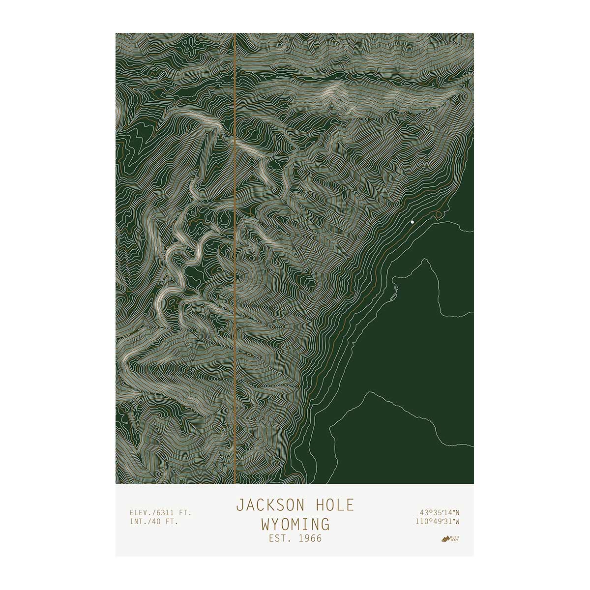 Jackson Hole, Wyoming - Muir Way - TOPO Series