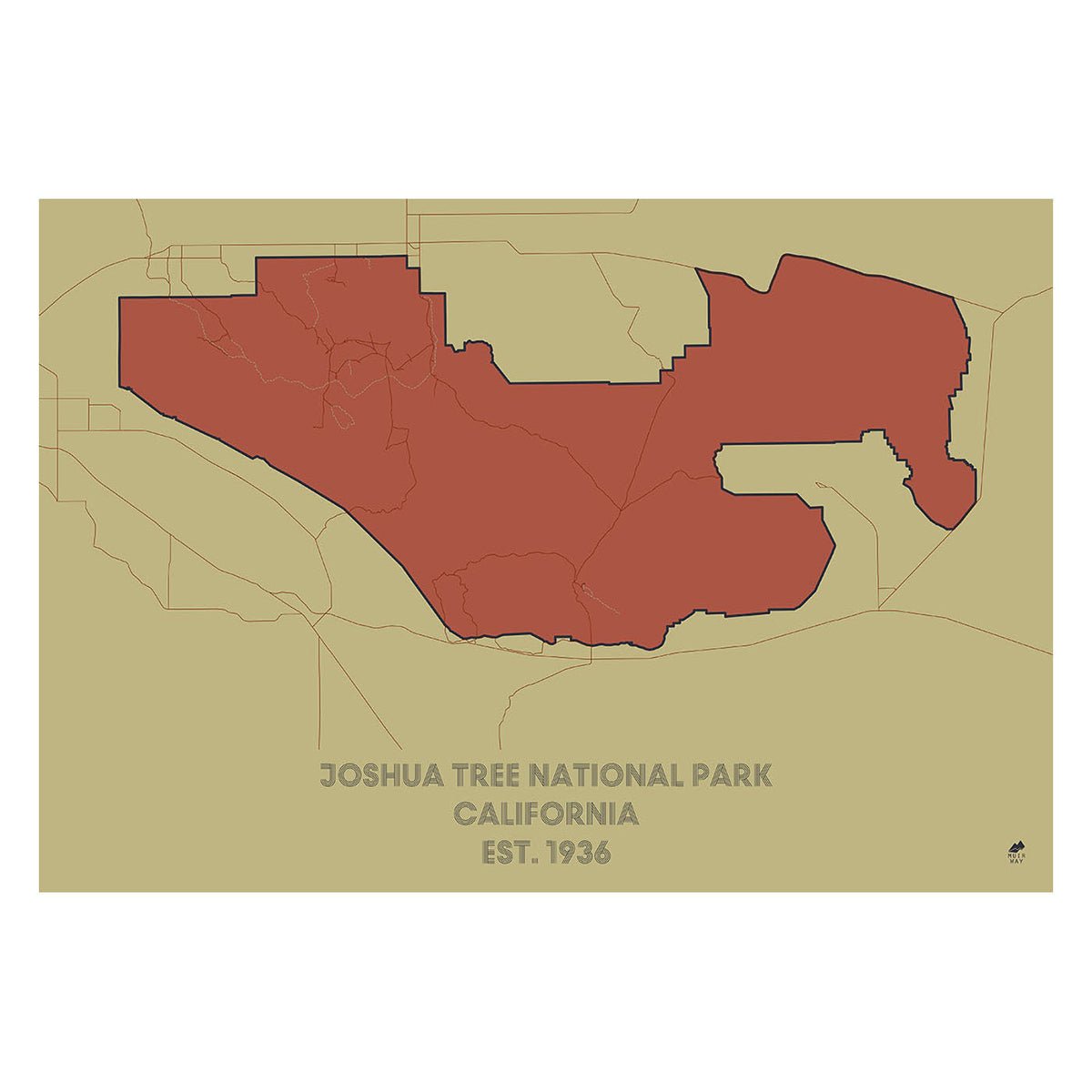Joshua Tree National Park Map - Muir Way - National Park