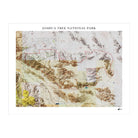 Joshua Tree Shaded Relief Map - Muir Way - Relief Series