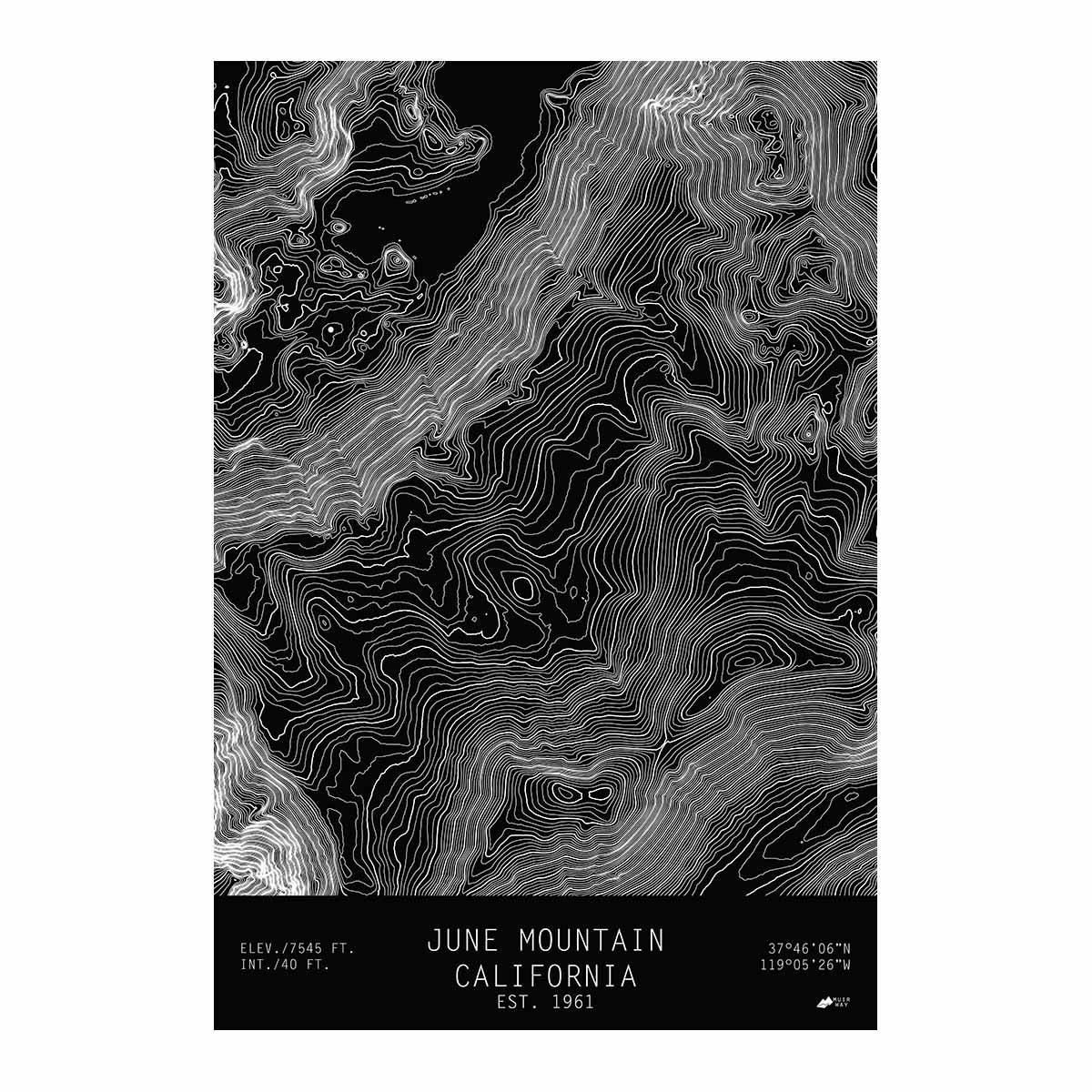 June Mountain, California - Muir Way - TOPO Series