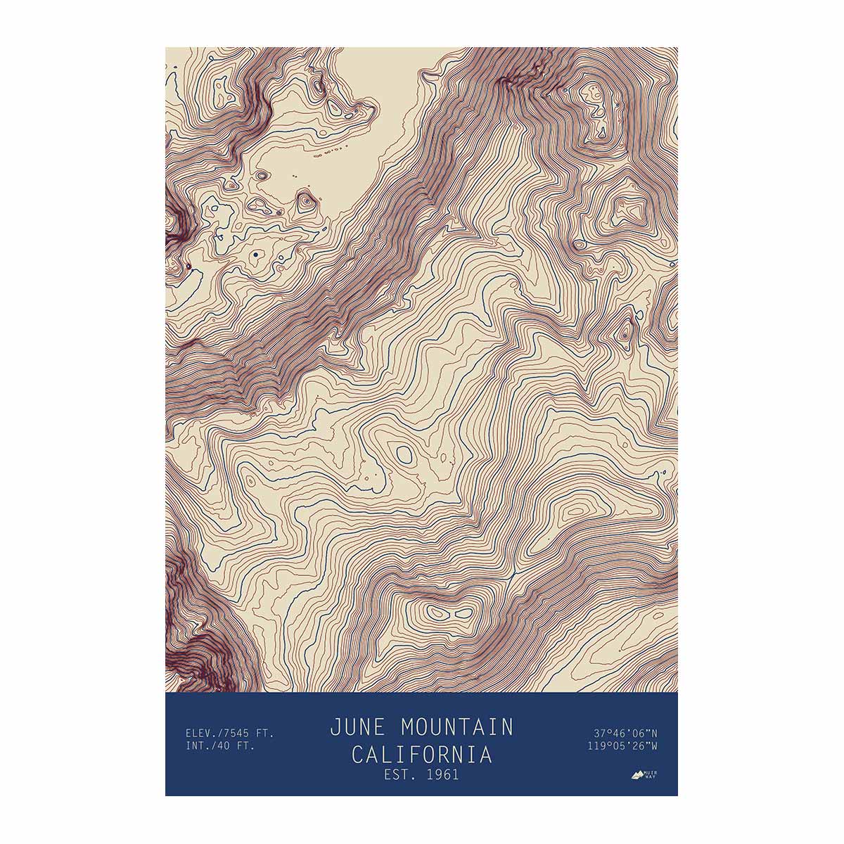 June Mountain, California - Muir Way - TOPO Series