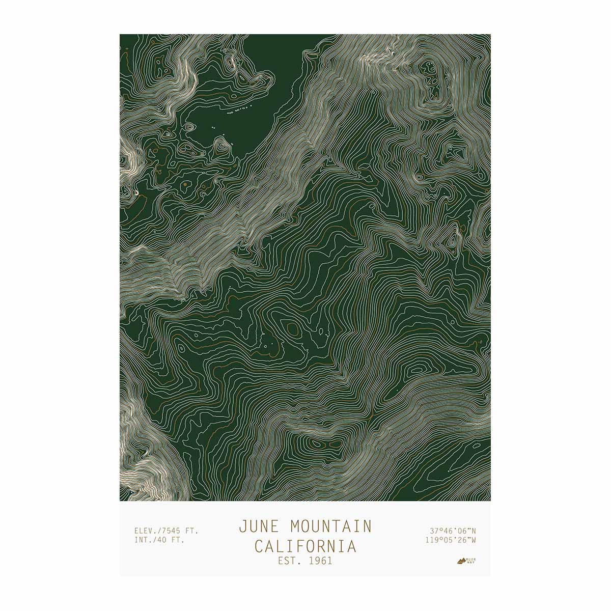 June Mountain, California - Muir Way - TOPO Series