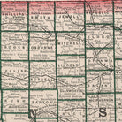 Kansas 1883 Map - Muir Way - Vintage Map