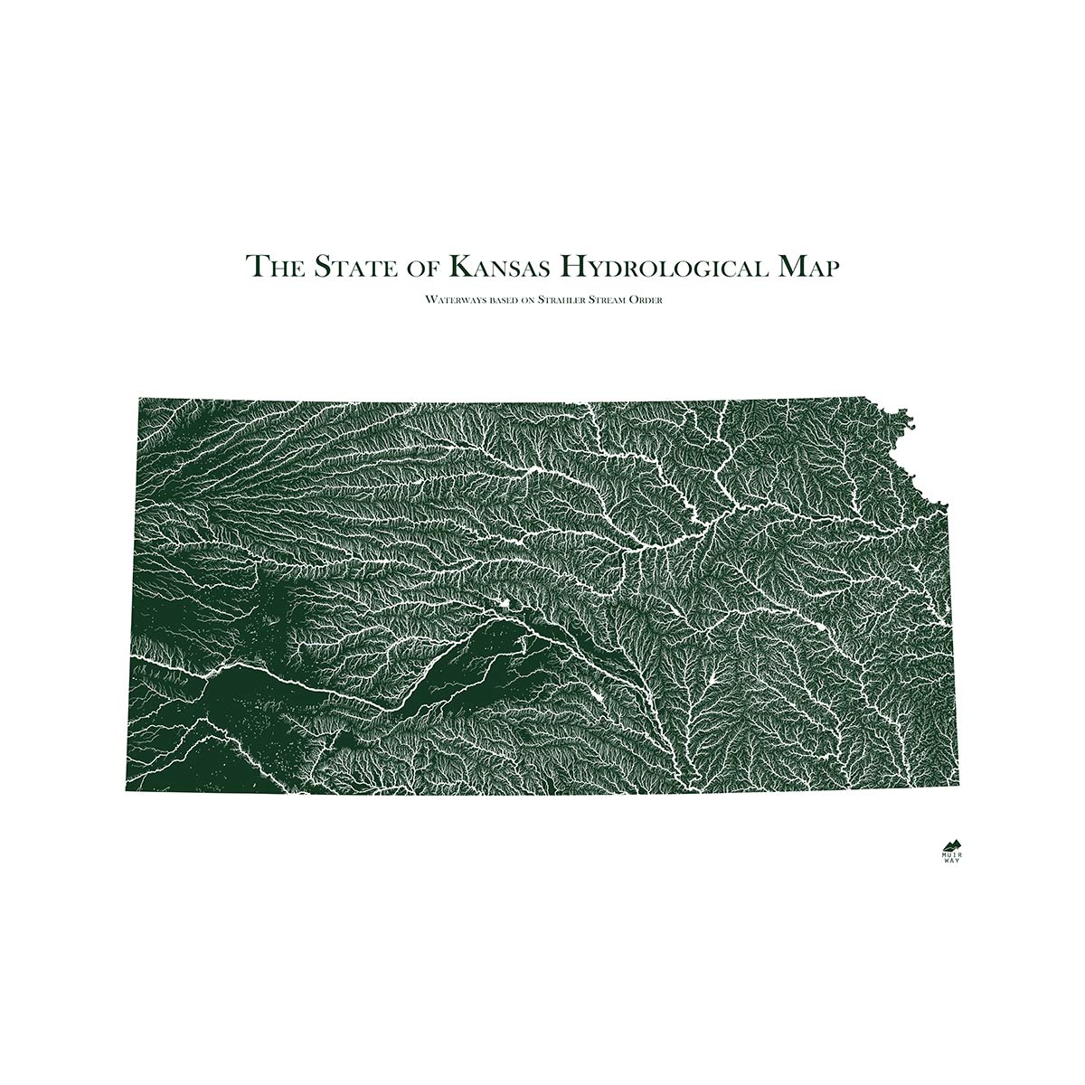 Kansas Hydrological Map - Muir Way - Hydrology