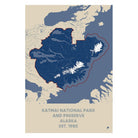 Katmai National Park and Preserve Map - Muir Way - National Park