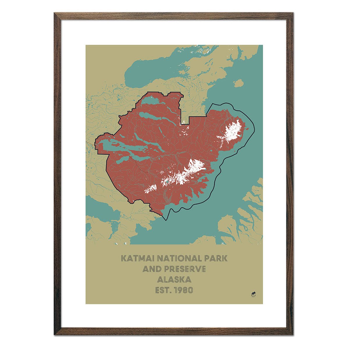 Katmai National Park and Preserve Map - Muir Way - National Park
