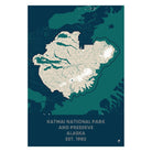 Katmai National Park and Preserve Map - Muir Way - National Park