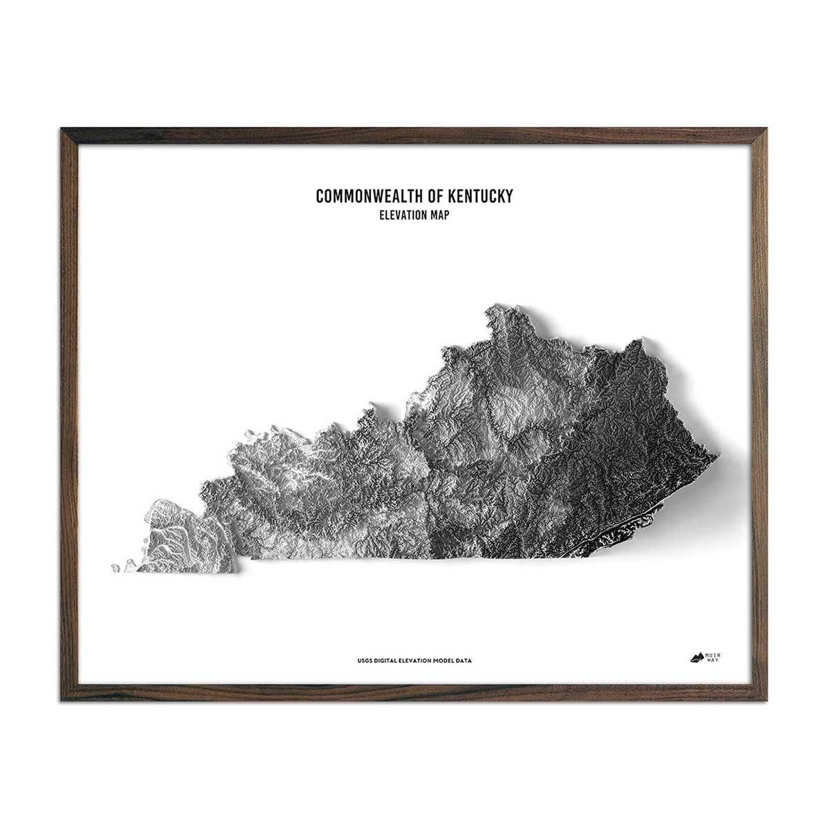Kentucky Elevation Map - Muir Way - Elevation