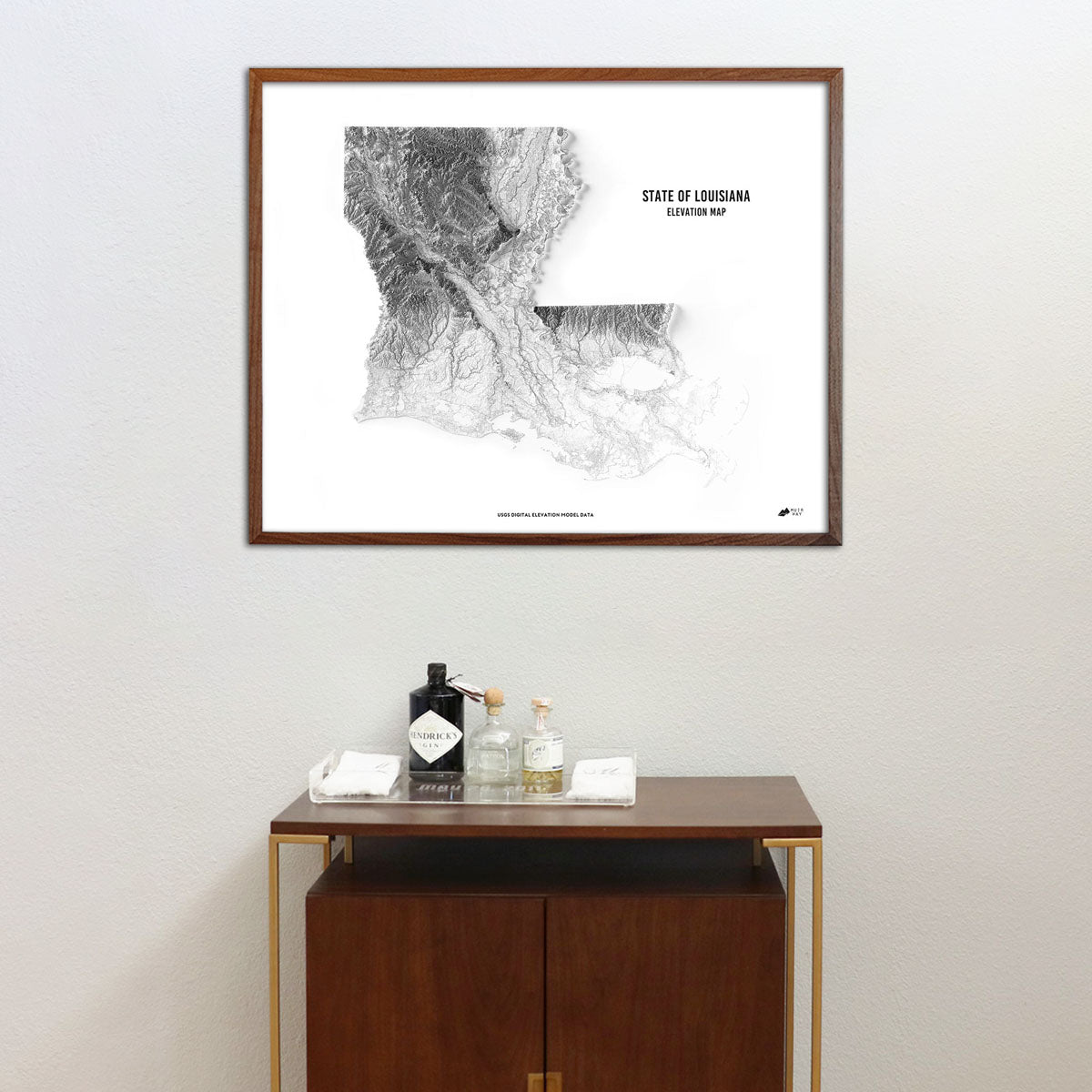 Louisiana Elevation Map - Muir Way - Elevation