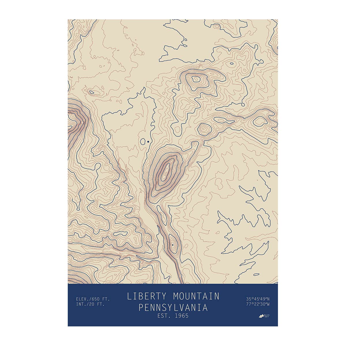Liberty Mountain, Pennsylvania - Muir Way - TOPO Series