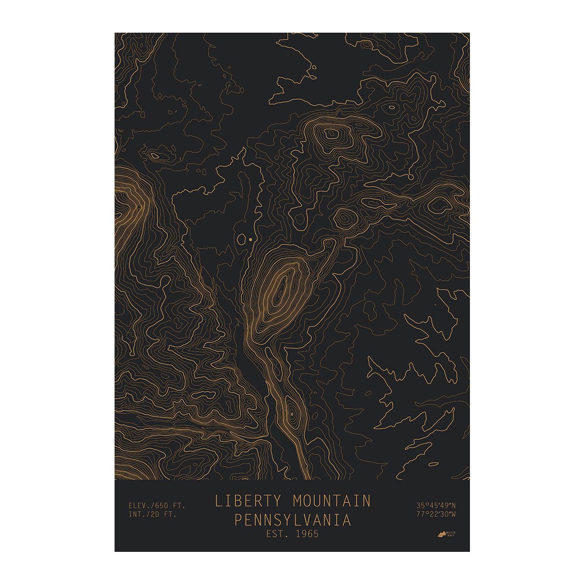 Liberty Mountain, Pennsylvania - Muir Way - TOPO Series