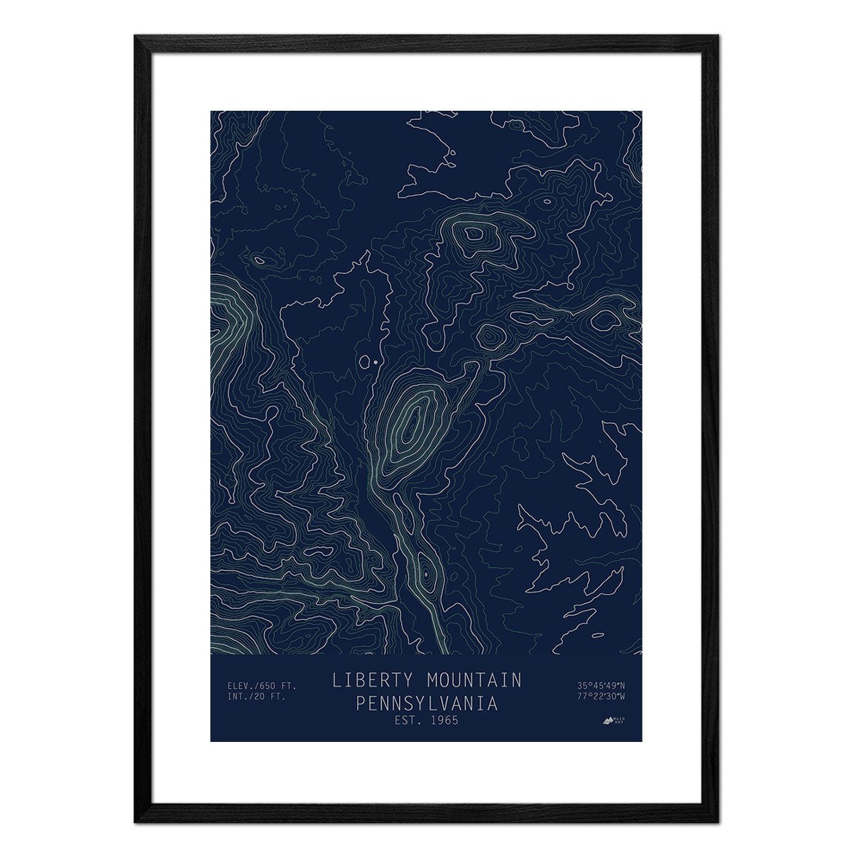 Liberty Mountain, Pennsylvania - Muir Way - TOPO Series