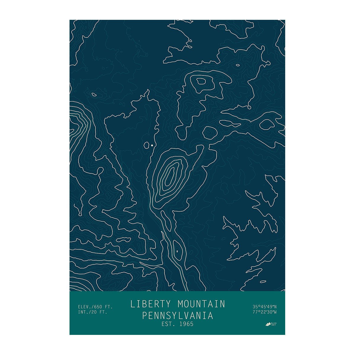 Liberty Mountain, Pennsylvania - Muir Way - TOPO Series