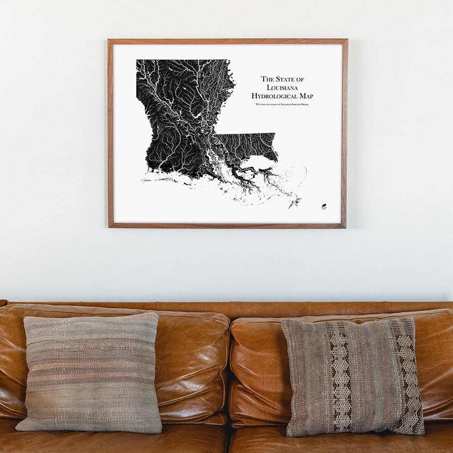 Louisiana Hydrological Map - Muir Way - Hydrology