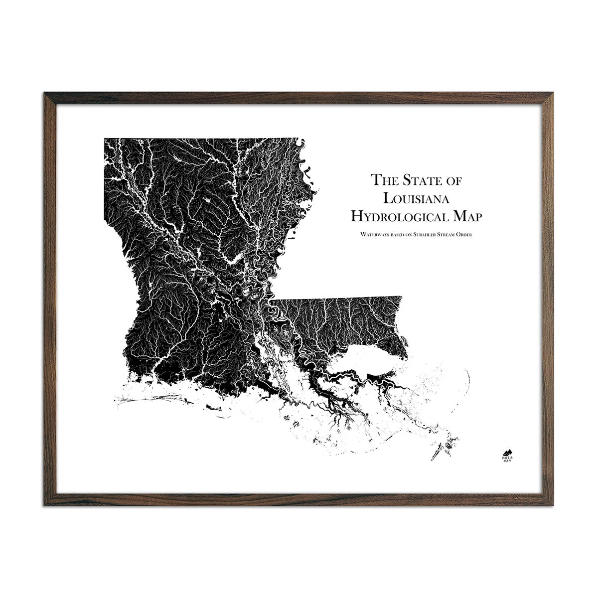 Louisiana Hydrological Map - Muir Way - Hydrology