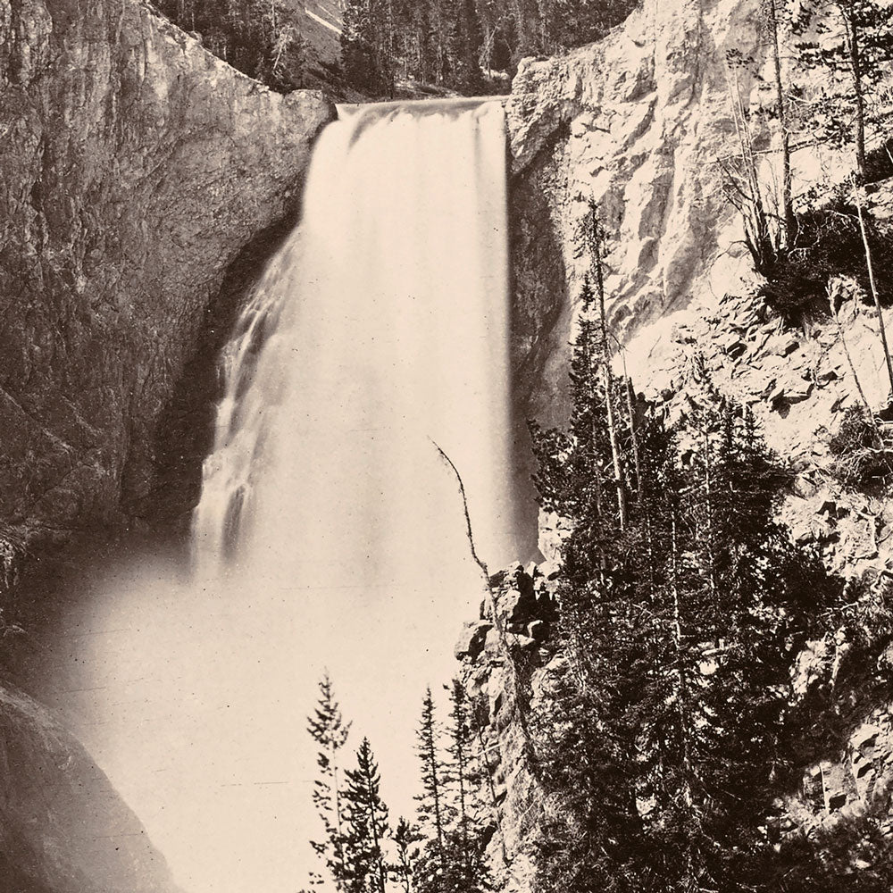 Lower Falls of the Yellowstone, Near View, Yellowstone 1873 - Muir Way - Photograph